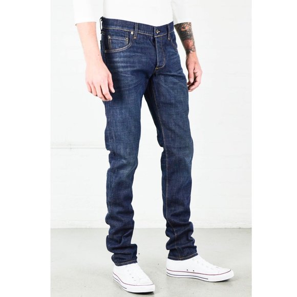 rag & bone Fit 2 Owen Dark Blue Wash Slim Jeans - Picture 2 of 10